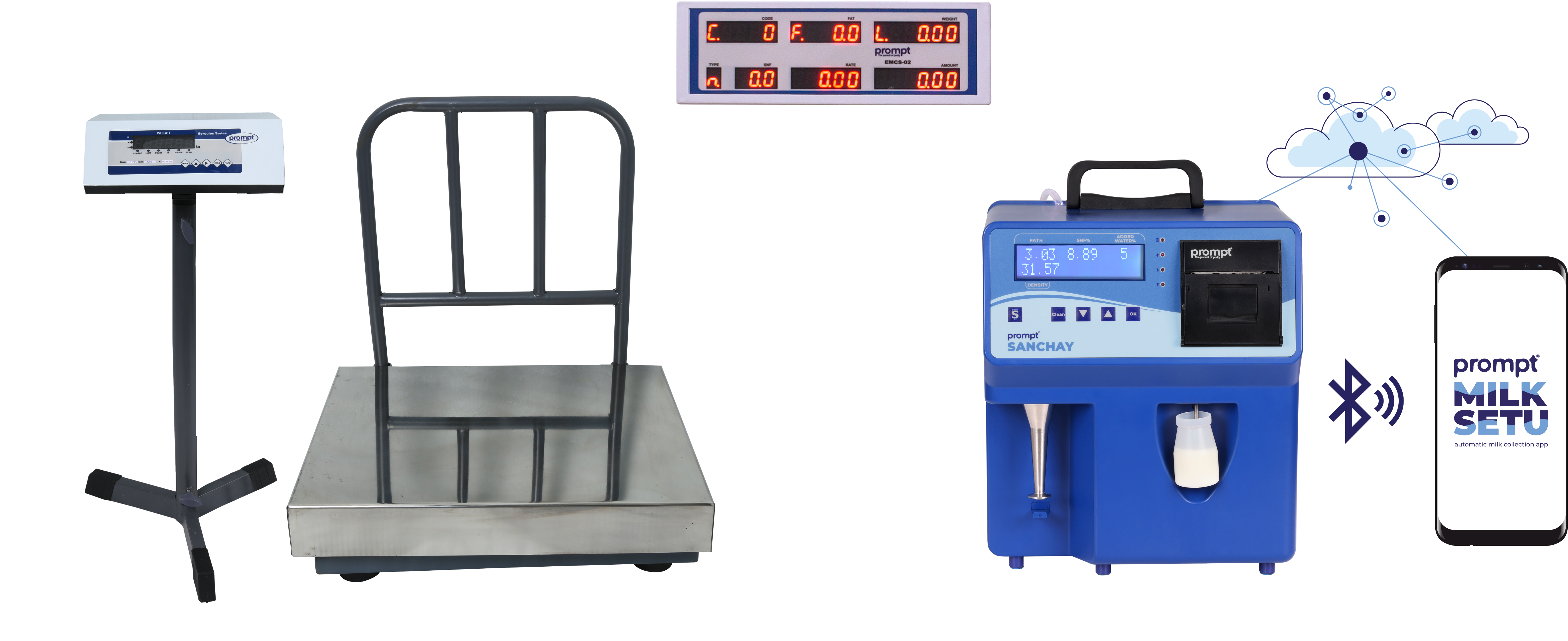 Prompt Sanchay 3 in 1, Milk Collection System - डिजिटल डेटा, टेस्टिंग और प्रिंटर के साथ